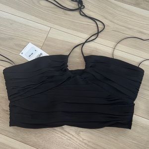 Zara black crop top